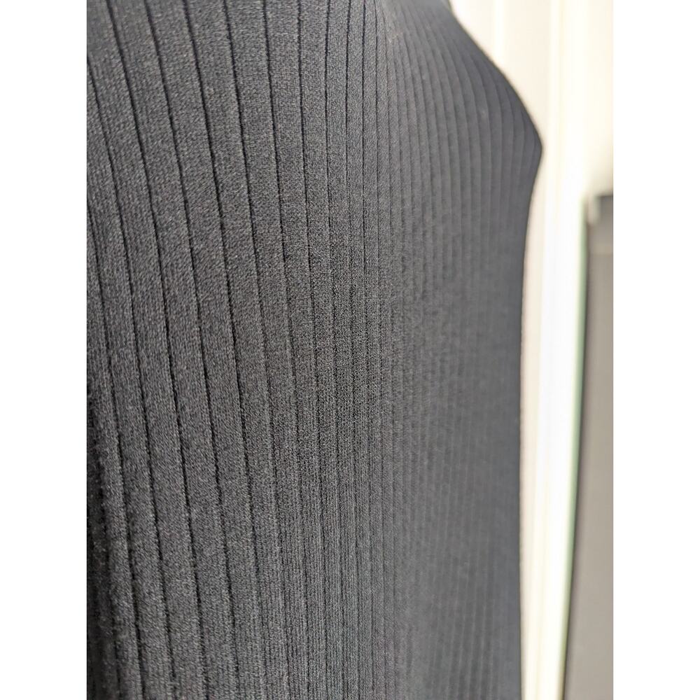 NWT Banana Republic Ribbed Knit Sheath Sweater Dress Black Slit Midi Fall '18 XL - Picture 12 of 12
